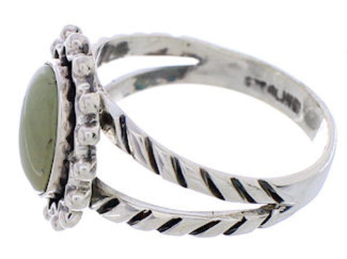 Genuine Sterling Silver Turquoise Southwestern Ring Size 7-3/4 YX35433